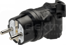 TAURUS 16A 2P+Z 250V SCHUKO IP44 Wtyczka gumowa