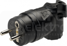 TAURUS 16A 2P+Z 250V IP44 Wtyczka gumowa