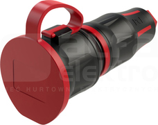 TOP-TAURUS2 16A 2P+Z 250V IP54 Gniazdo gumowe z zatyczką