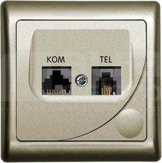EFEKT kat.6 satyna Gniazdo komputerowo-telefoniczne