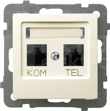 AS RJ45 ecru Gniazdo komputerowo-telefoniczne