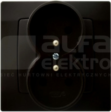 KARO 2x2P+Z IP20 czeko.met. Gniazdo podwójne