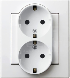 SONATA 2x2P+Z SCHUKO IP20 biały Gniazdo podwójne