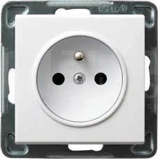 SONATA 2P+Z IP20 biały Gniazdo pojedyncze