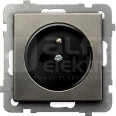 SONATA 2P+Z IP20 stal inox Gniazdo pojedyncze