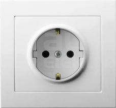 KIER 2P+Z SCHUKO IP20 biały Gniazdo pojedyncze