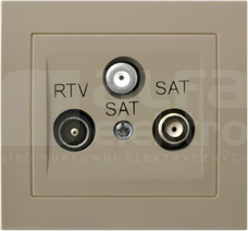 KIER beżowy Gniazdo RTV-SAT z 2 wyjśc.SAT