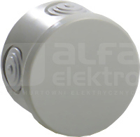 LIGHT 84x84x50 (7xM25) IP54 Puszka natynkowa z dławnicami pokrywa pełna