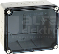 LIGHT 175x151x95 (6xM25, 4xM40) IP66/67 Puszka natynkowa z osłabieniami pokrywa trans.