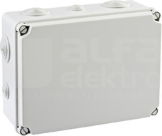 LIGHT 241x180x95 (4xM25 6xM40) IP66/67 Puszka natynkowa z dławnicami pokrywa pełna