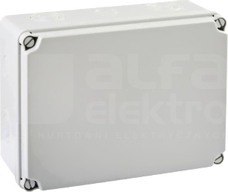 LIGHT 241x180x95 (4xM25 6xM40) IP66/67 Puszka natynkowa z osłabieniami pokrywa pełna