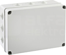 LIGHT 328x239x129 (12xM40) IP66/67 Puszka natynkowa z dławnicami pokrywa pełna