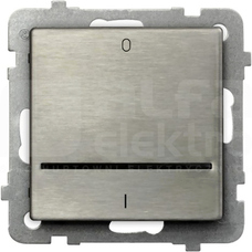 SONATA 16AX IP20 stal inox Łącznik dwubiegunowy podświetlany