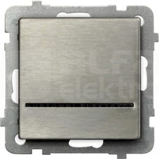 SONATA 16AX IP20 stal inox Łącznik hotelowy podświetlany