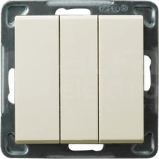 SONATA 10AX IP20 ecru Łącznik potrójny bez ramki