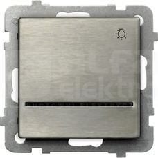 SONATA 10AX IP20 stal inox Łącznik zwierny światło podświetlany