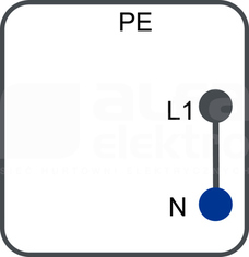 KBC16DCB21 KASETA 16A 1P+N+PE SEL.