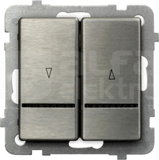 SONATA 10AX IP20 stal inox Łącznik żaluzjowy podświetlany