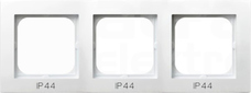 AS IP44 biały Ramka potrójna do łączników