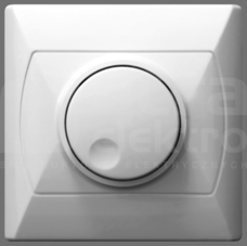 AKCENT 60-400W 230V50Hz biały Ściemniacz przyciskowo-obrotowy