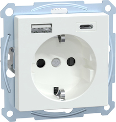 Merten MTN2367-0325 USB A+C 3A biały active Gniazdo