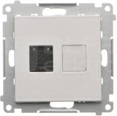 SIMON55 RJ45 kat.6 aluminium mat Gniazdo komputerowe