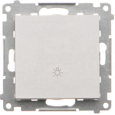SIMON55 10AX aluminium mat Przycisk światło