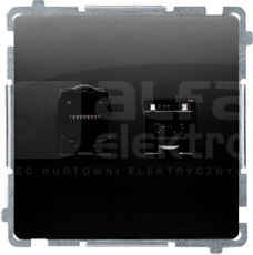 BASIC/M 2xRJ45 kat6 czarny mat Gniazdo komputerowe