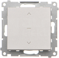 SIMON55 10A Aluminium mat Łącznik żaluzjowy pojedynczy trójpozycyjny (1-0-2)