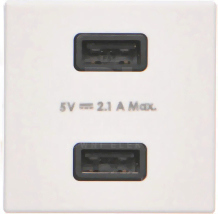 CONNECT czysty biały Ładowarka USB podwójna
