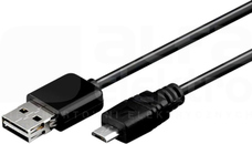 USB 2.0 B/A 1m czarny Przewód USB