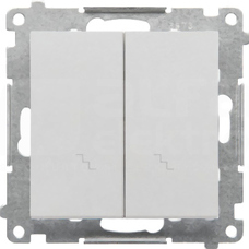 SIMON55 10AX aluminium mat Łącznik schodowy podwójny