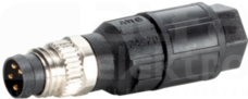 M8 3P 0,25-0,5mm2 Wtyk męski prosty