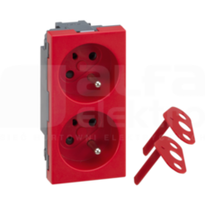 SIMON 500 2x2P+Z DATA czerwony Gniazdo