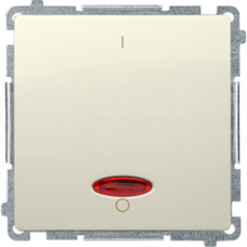 BASIC/M beżowy Łącznik dwubiegunowy podświetlany