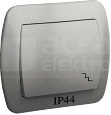 AKORD IP44 aluminium Łącznik schodowy pojedynczy