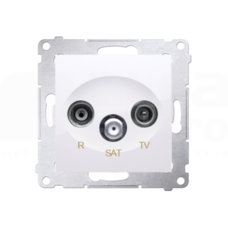 SIMON54 biały Gniazdo RTV-SAT