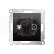 SIMON54 antracyt Gniazdo TV-DATA