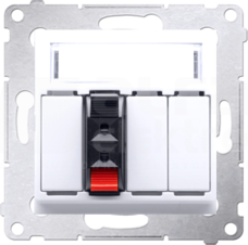 SIMON54 1x2,5mm2 biały Gniazdo głośnikowe