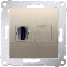 SIMON54 złoty mat Gniazdo HDMI