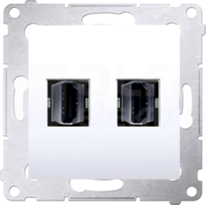 SIMON54 biały Gniazdo HDMI podwójne