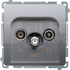 BASIC/M inox Gniazdo antenowe RTV-SAT przelotowe