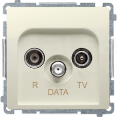 BASIC/M beżowy Gniazdo antenowe RTV-DATA
