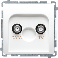 BASIC/M biały Gniazdo antenowe TV-DATA