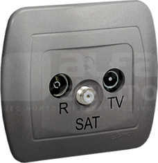 AKORD aluminium Gniazdo RTV-SAT