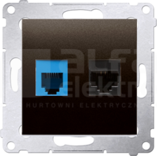 SIMON54 RJ45 kat.5e+RJ12 antracyt Gniazdo komputerowe/telefoniczne