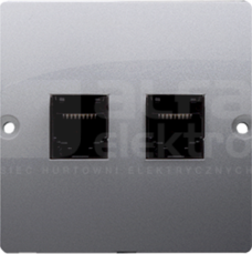 BASIC/M 2xRJ45 kat5 inox Gniazdo komputerowe