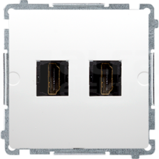 BASIC/M biały Gniazdo HDMI podwójne