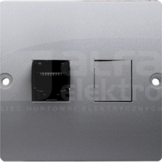 BASIC/M 1xRJ45 kat5 inox Gniazdo komputerowe