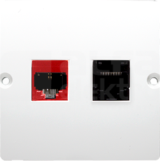 BASIC/M 1xRJ45 kat6+1xRJ12 biały Gniazdo komputerowe/telefoniczne